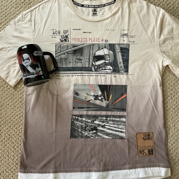 Disney Other - Star Wars T Shirt Men’s M 45th Anniversary Concept and Star Wars Mug